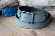 DISTRESSED SLATE LEATHER BELT