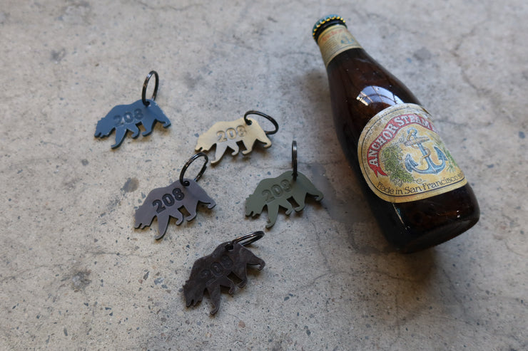 208 STAMPED BEAR KEYCHAIN