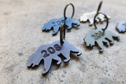 208 STAMPED BEAR KEYCHAIN